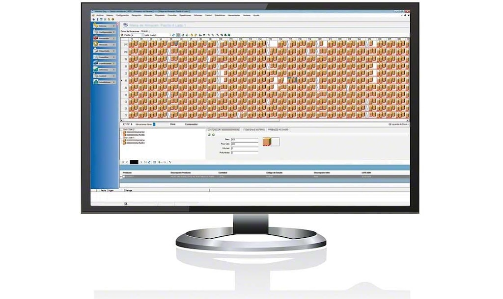 Parmi ses fonctionnalités de stock management, le logiciel WMS réalise un diagramme des stocks disponibles.