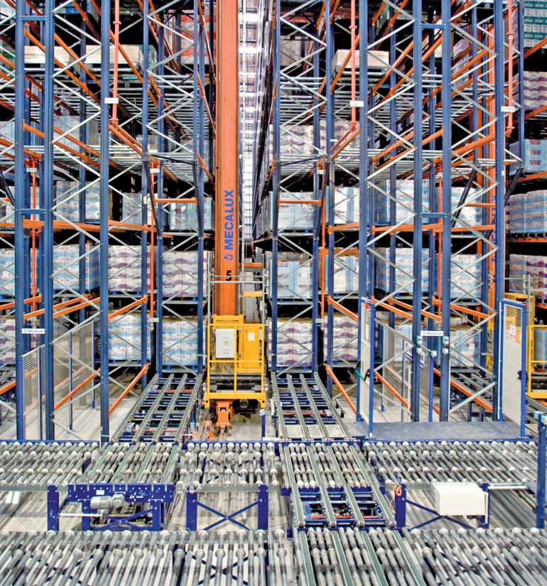 Rayonnages pour le stockage de produits de grande consommation