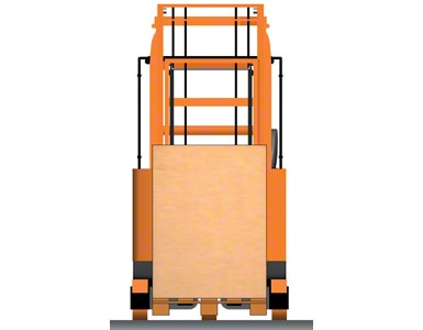 Chariot rétractable avec la palette à l’intérieur du châssis